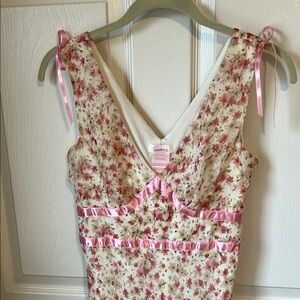 NWOT Speechless Cream & Pink Dress (Juniors)